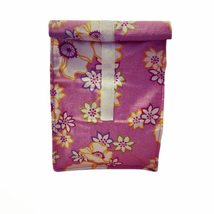 Lunch bag floral ροζ - κορίτσι, φλοράλ, χειρός, δώρα για γυναίκες