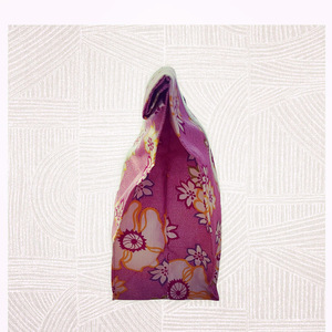 Lunch bag floral ροζ - ύφασμα, κορίτσι, φλοράλ, χειρός - 2