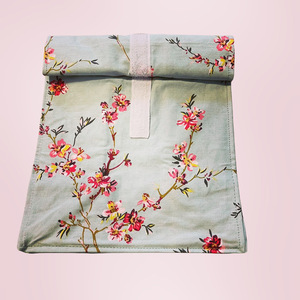 Lunch bag floral - ύφασμα, γυναικεία, χειρός - 2