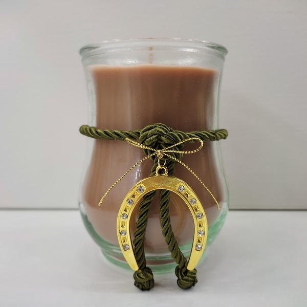 Χριστουγεννιάτικο αρωματικό κερί 500γρμ σοκολά με άρωμα βανίλια σε γυάλινο ποτήρι πορταβέλα 13χ9 εκ. - γυαλί, κεριά & κηροπήγια - 3