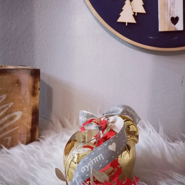 Γούρι Μήλο Χρυσό - γούρι, διακοσμητικά, χριστουγεννιάτικα δώρα - 2