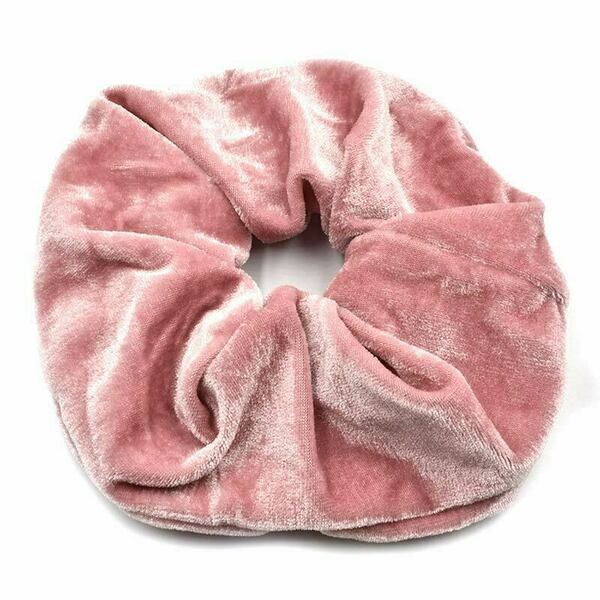 Λαστιχάκι Μαλλιών Scrunchie XL Βελούδινο Ροζ Velvet XL Pink - statement, βελούδο, romantic, λαστιχάκια μαλλιών