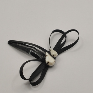 Σατέν χειροποίητος φιόγκος - hair clips