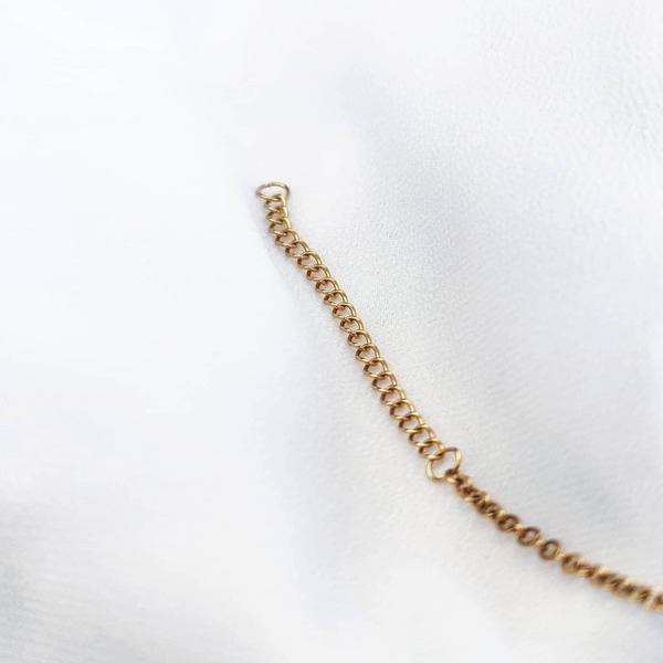 σταυρός: κοντό ατσάλινο κολιέ σε χρυσό χρώμα - μήκος: από 35,5cm μέχρι 54,5cm - αλυσίδες, σταυρός, κοντά, ατσάλι - 3
