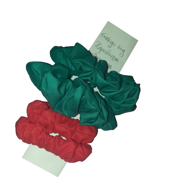 Gift bag 4 scrunchies - ύφασμα, γυναικεία, δώρα για γυναίκες, λαστιχάκια μαλλιών - 4