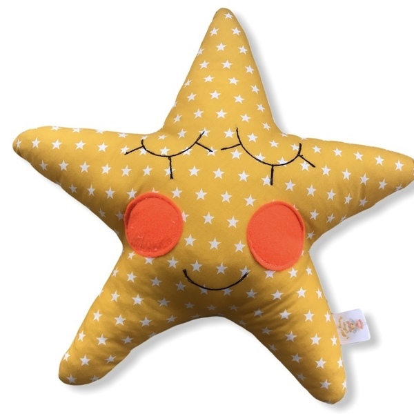 Μαξιλαρι αστέρι κίτρινο - μαξιλάρια, αστέρι, κορίτσι, δώρα για αγόρια