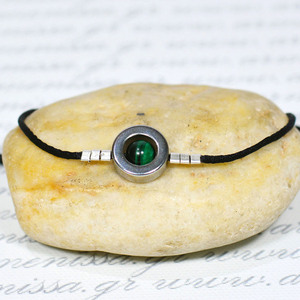 βραχιόλι με ημιπολύτιμη πέτρα Αιματίτης-Κρίκος - ημιπολύτιμες πέτρες, επιχρυσωμένα, μάτι, χεριού, αυξομειούμενα - 4