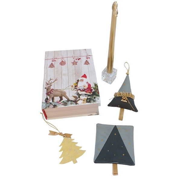 Χριστουγεννιάτικο κουτί δώρου με γούρι 2022 - δεντράκι - χριστουγεννιάτικα δώρα, σετ δώρου, γούρια, δέντρο