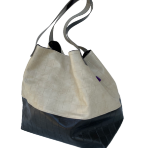 Χειροποίητη τσάντα ώμου oversized από δερματίνη διπλής όψης amy - ώμου, μεγάλες, all day, δερματίνη