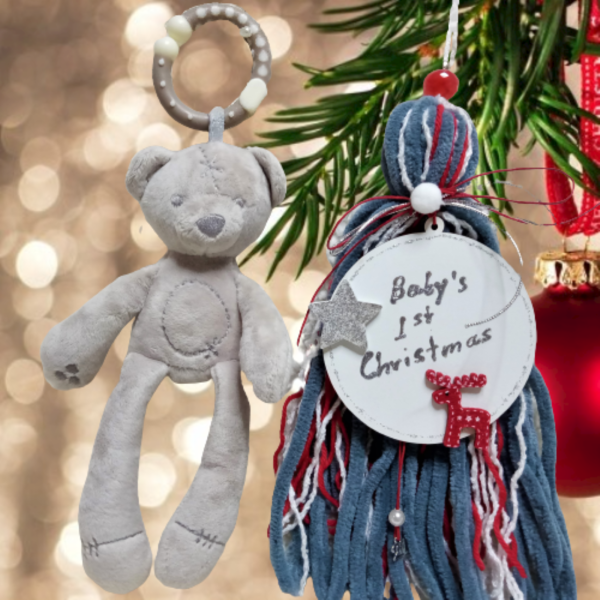 Σετ δώρου ¨ Babys 1st Christmas " ( 2 τεμ.) - δώρο, χριστουγεννιάτικα δώρα, πρώτα Χριστούγεννα, δώρα για μωρά, σετ δώρου, γούρια - 2