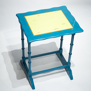 Coffee table μπλε - ύψος 50 εκ. - ξύλο