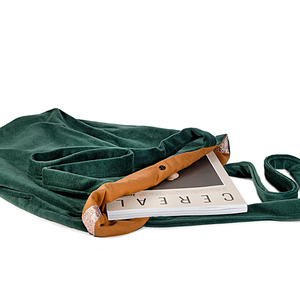 Βελούδινη τσάντα shopper tote - ύφασμα, all day, χειρός, tote