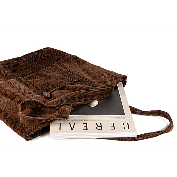Tote καφέ χειροποίητη τσάντα - μήκος 31εκ - ύφασμα, animal print, ώμου, all day, tote - 2