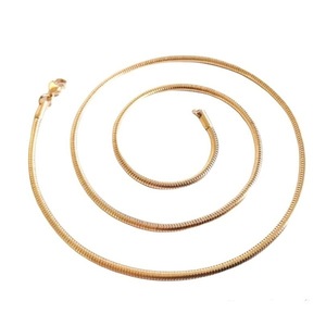Ατσάλινη αλυσίδα λαιμού - Round snake chain - αλυσίδες, επιχρυσωμένα, επάργυρα, κοντά, ατσάλι
