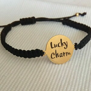 Μακραμέ βραχιόλι γούρι Lucky Charm - ύφασμα, χεριού, αυξομειούμενα, γούρια, φθηνά - 2