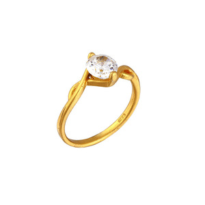 Μίνιμαλ δαχτυλίδι αρραβώνων σε ατόφιο χρυσάφι 9Κ με τεχνητό διαμάντι. - ημιπολύτιμες πέτρες, επιχρυσωμένα, ασήμι 925, άπειρο, σταθερά