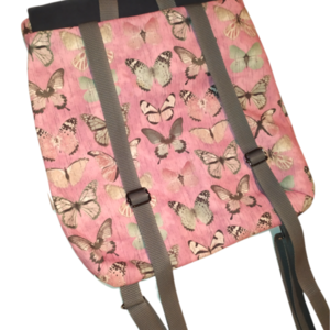 spring butterfly backpack - clutch, πλάτης, μεγάλες - 2