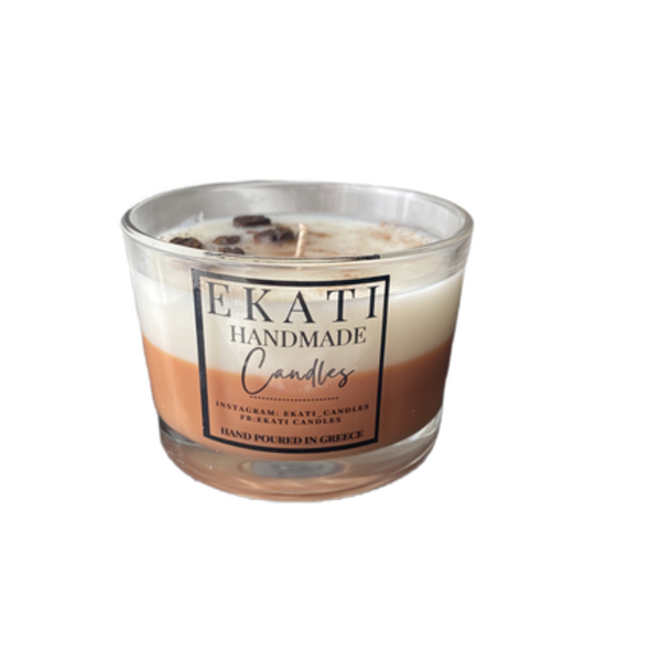 Latte vanilla nuts coffee χειροποίητο κερι -200ml - αρωματικά κεριά