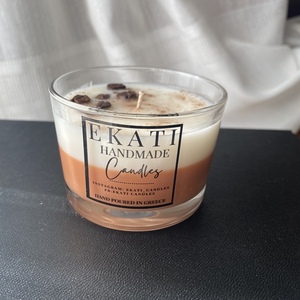 Latte vanilla nuts coffee χειροποίητο κερι -200ml - αρωματικά κεριά, φυτικό - 4
