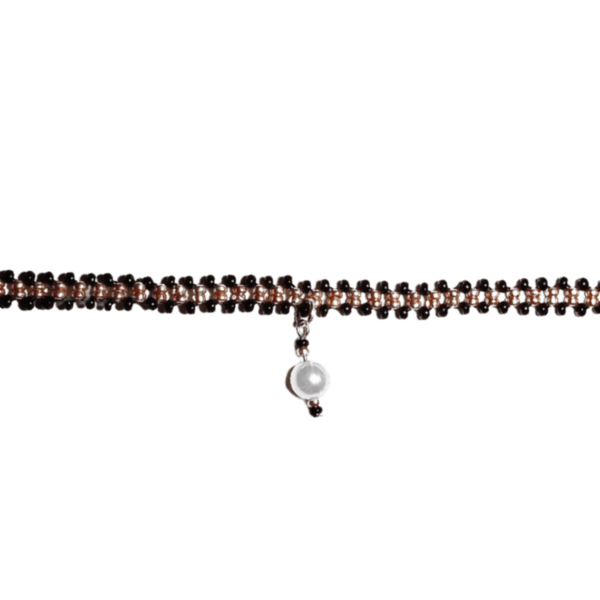 Κολιε-Choker με Seed Beads και Πέρλα - τσόκερ, χάντρες, κοντά, πέρλες, seed beads - 2