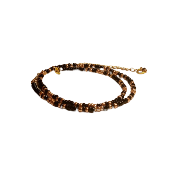 Κολιε-Choker με Μαυρα και Χρυσά Seed Beads - τσόκερ, χάντρες, κοντά, ατσάλι, seed beads - 2