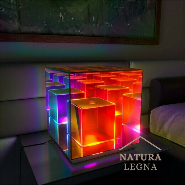 YOMO CUBE LED Plexiglass φωτιστικό ,διακόσμηση σπιτιού και δωματίου - πορτατίφ, plexi glass, παιδικά φωτιστικά - 4