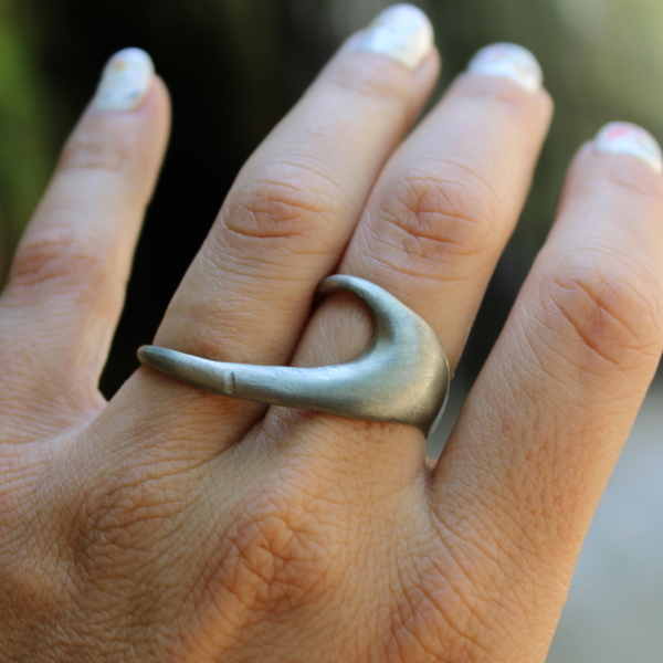 Διπλό δαχτυλίδι από αλπακά - αλπακάς, αυξομειούμενα - 4