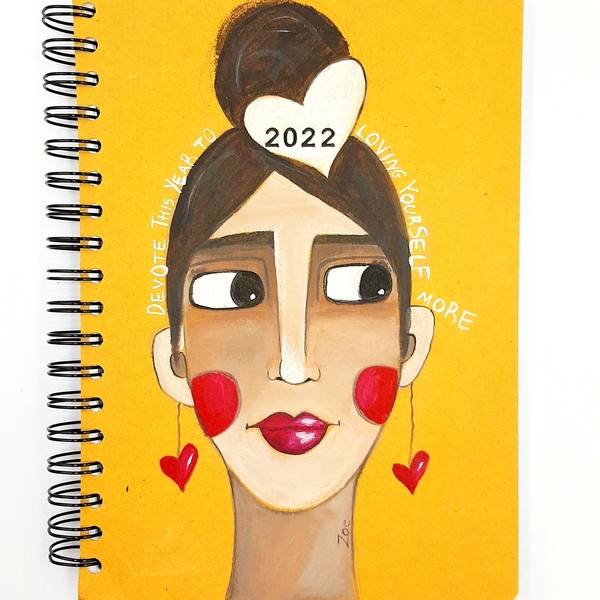 Ημερήσιο ημερολόγιο 2022 Zoe - ζωγραφισμένα στο χέρι, δώρο, ημερολόγια