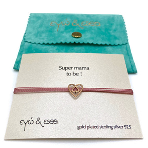 "Super mama to be" • βραχιόλι • ασήμι 925 επιχρυσωμένο με ροζ χρυσό - charms, επιχρυσωμένα, ασήμι 925, μαμά, αυξομειούμενα - 4