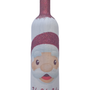 Διακοσμητικό χειροποίητο Χριστουγεννιάτικο μπουκάλι Άγιος Βασίλης - γυαλί, διακοσμητικά, άγιος βασίλης