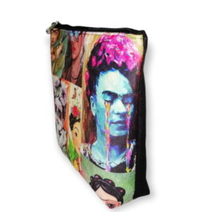 Νεσεσέρ παραλληλογραμμο Frida Kahlo 22*20 - ύφασμα, δώρα για δασκάλες, δώρα για γυναίκες, καλλυντικών, ταξιδίου - 2