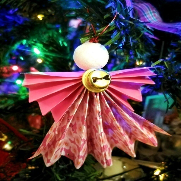 Στολιδάκια Αγγελάκια Origami Festive - χαρτί, αγγελάκι, στολίδια - 4