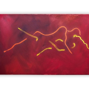 Πίνακας "Του Έρωτα" - 30x50 εκ. - πίνακες & κάδρα, πίνακες ζωγραφικής