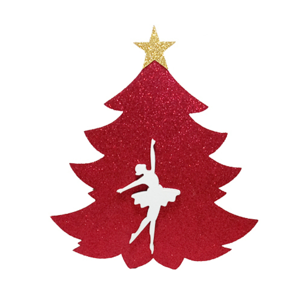 Χριστουγεννιάτικο δέντρο από χαρτόνι 280gr glitter - ξύλο, στολίδια, δέντρο