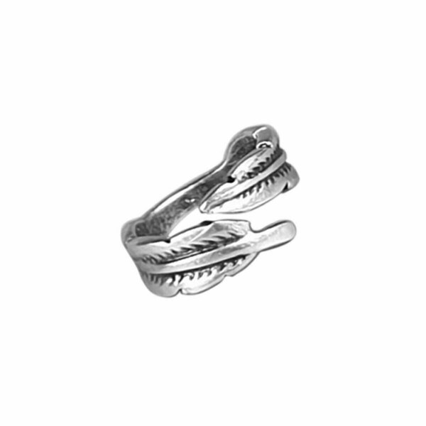 Δαχτυλίδι Μπόχο Φύλλα | DAMP1280 - ορείχαλκος, επάργυρα, boho, αυξομειούμενα, φθηνά
