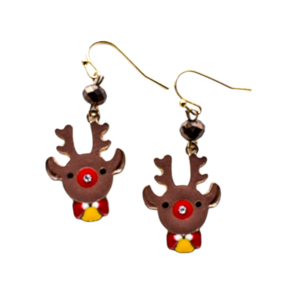 Χριστουγεννιάτικα σκουλαρίκια ελαφάκι - μέταλλο, κοσμήματα, χριστουγεννιάτικα δώρα