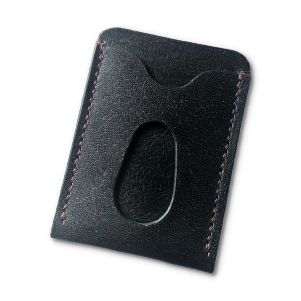 Πορτοφόλι Unisex για Καρτες με Τσέπη Σκούρο Πράσινο - δέρμα
