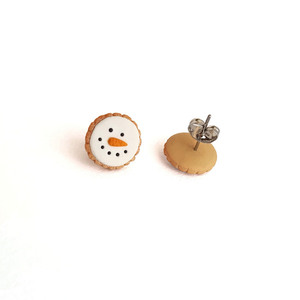 Χριστουγεννιάτικα μπισκότα χιονάνθρωποι - πηλός, καρφωτά, μικρά, ατσάλι, καρφάκι - 3
