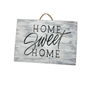 Ξυλινο καδρακι HOME SWEET HOME διαστ. 21x15 - πίνακες & κάδρα