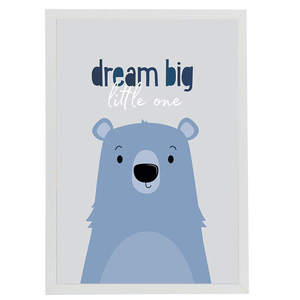 Παιδικά Καδράκια "Little Bear" Σετ 2τμχ 21x30cm - πίνακες & κάδρα, κορίτσι, αγόρι, ζωάκια, παιδικά κάδρα - 5