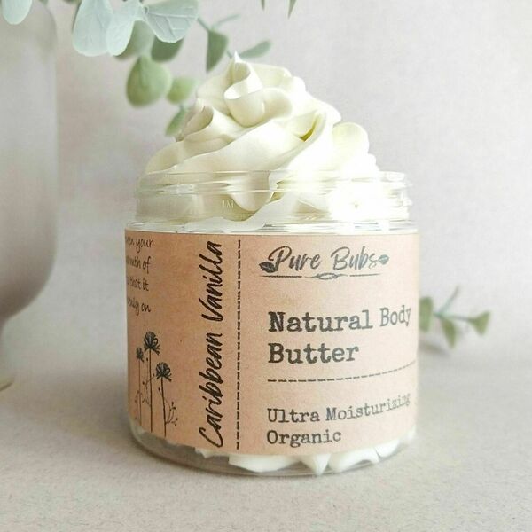 Caribbean Vanilla Organic Body Butter - δώρο, χειροποίητα, κρέμες σώματος - 2