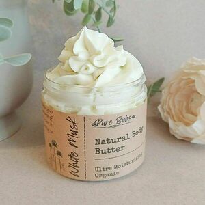 White Musk Organic Body Butter - δώρο, χειροποίητα, κρέμες σώματος - 3