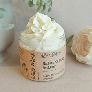 White Musk Organic Body Butter - δώρο, χειροποίητα - 3