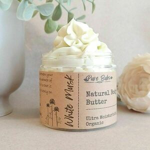 White Musk Organic Body Butter - δώρο, χειροποίητα - 4