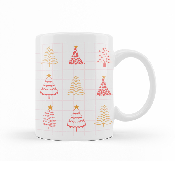Χριστουγεννιάτικη Κούπα Έλατα Xmas | 11oz - 300ml - πηλός, personalised, χριστουγεννιάτικα δώρα, κούπες & φλυτζάνια, κούπες με ονόματα - 2