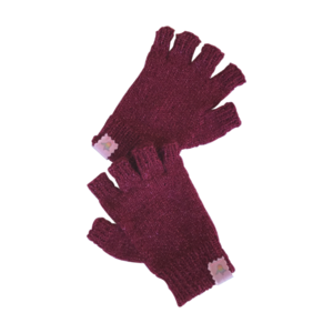πλεκτά γάντια με μισά δάχτυλα ροζ, 8 x 15 εκ - ακρυλικό - 2