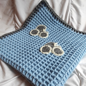 Κουβέρτα γαλάζια με γκρι - κουβέρτες - 3
