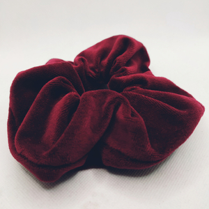 Scrunchie Velour Bordeaux - λαστιχάκια μαλλιών