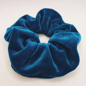 Scrunchie Velour Petrol - λαστιχάκια μαλλιών