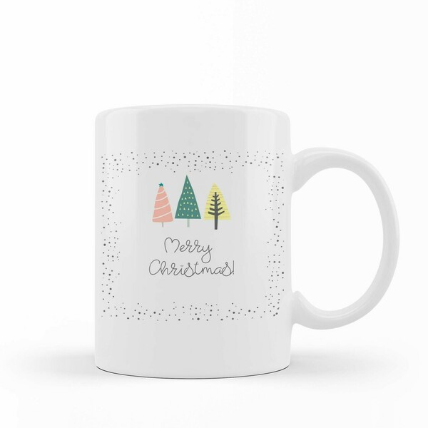 Χριστουγεννιάτικη κούπα - Mug Λευκή "Merry Christmas σχέδιο 4" 11oz - 300ml - πορσελάνη, χριστουγεννιάτικα δώρα, κούπες & φλυτζάνια, κούπες με ονόματα, παιδικές κούπες